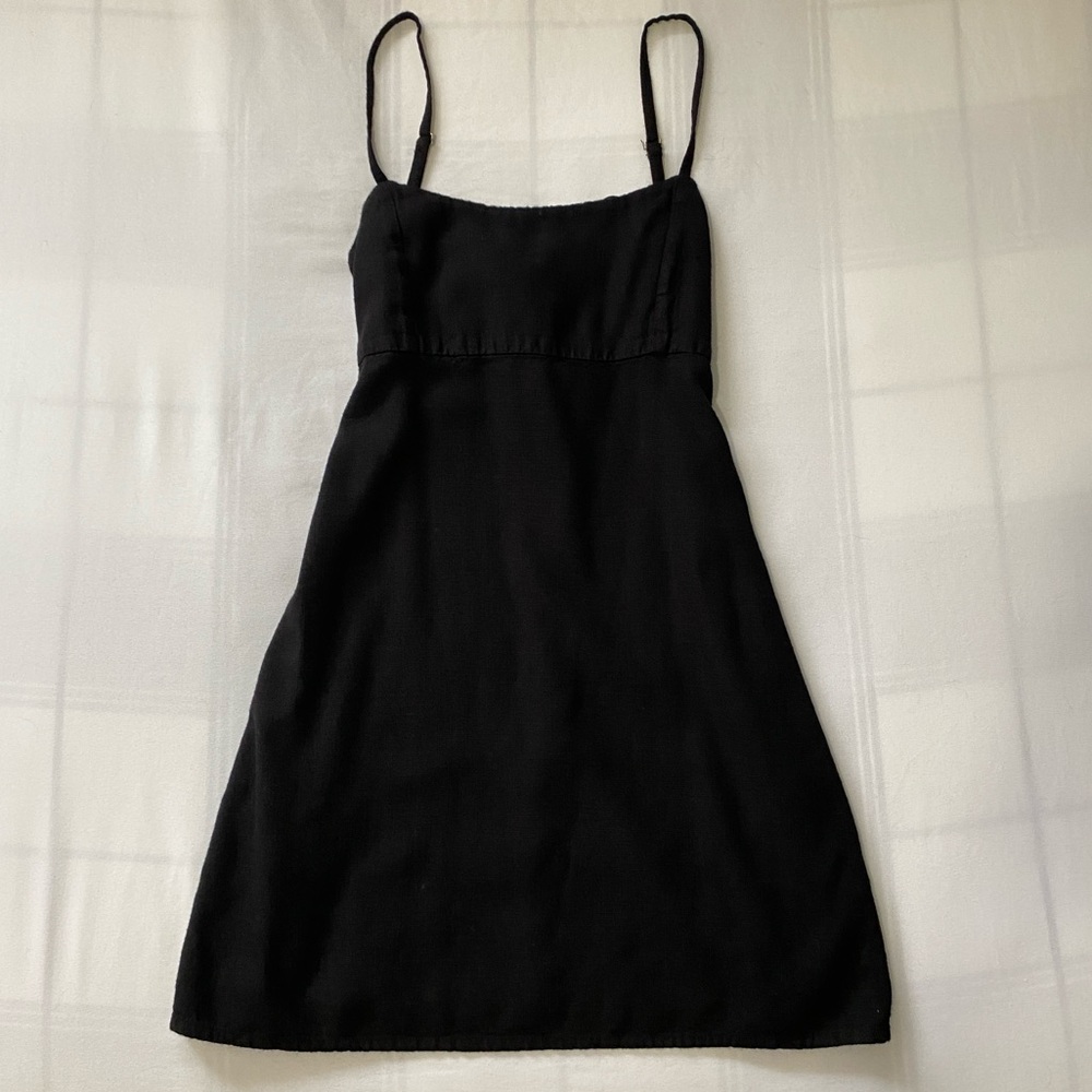 Twik Black Tie In Back Mini Dress